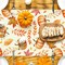 Pumpkin Fall Table Runner, Maple Leaf Autumn Thanksgiving - (Orange 2, 13x72 Inches)